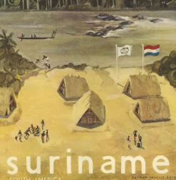 Pamono Vintage Poster from the Suriname Tourist Bureau, 1950s><noscript><img width=