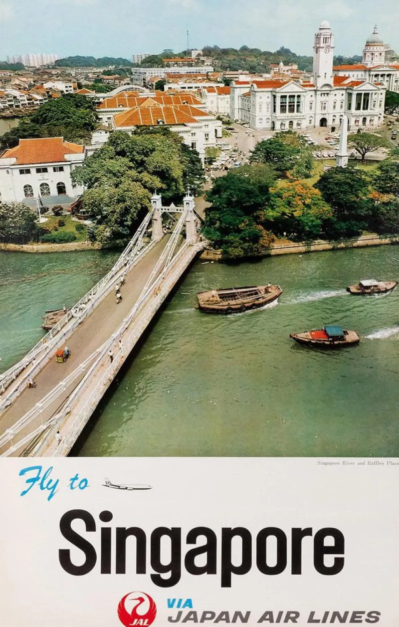 Pamono Vintage Poster of Japan Air Lines, 1960> Posters