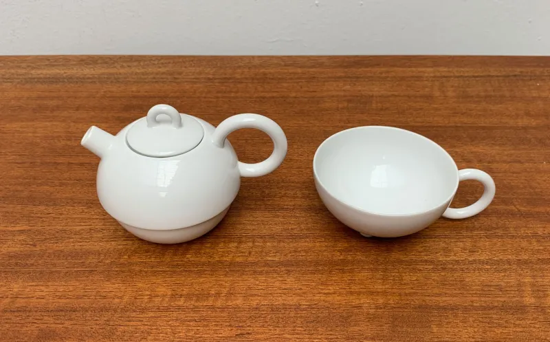 Pamono Vintage Postmodern German Fantasia Series Teapot and Cup by Matteo Thun for Arzberg, 1980s, Set of 2> Coffee & Tea Service