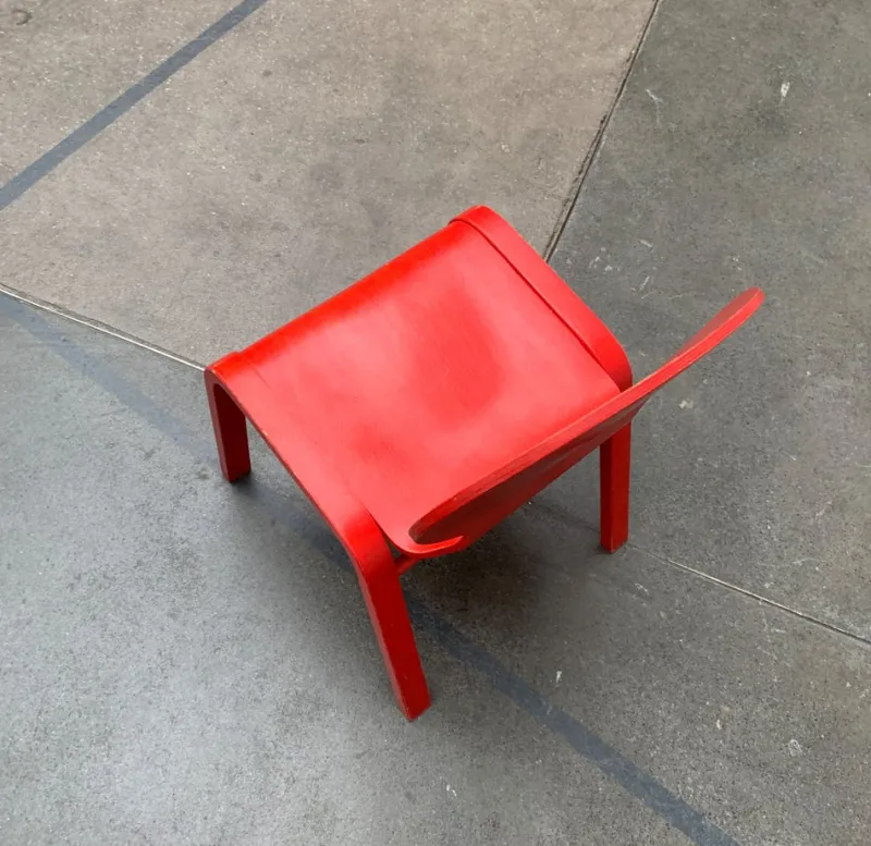 Pamono Vintage Postmodern Wooden Children Clown Face Chair, 1990s> Children's Chairs
