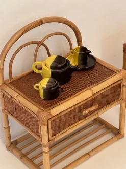 Pamono Vintage Rattan Bedside Tables, 1980s, Set of 2><noscript><img width=
