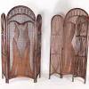 Pamono Vintage Rattan Folding Screens, 1970s, Set of 2> Room Dividers & Screens
