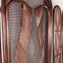 Pamono Vintage Rattan Folding Screens, 1970s, Set of 2><noscript><img width=