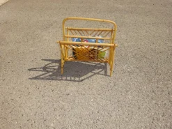 Pamono Vintage Rattan Magazine Holder><noscript><img width=