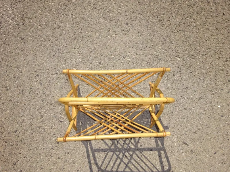 Pamono Vintage Rattan Magazine Holder> Magazine Racks
