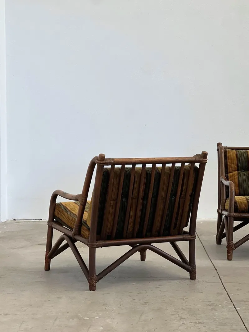 Outlet Pamono Vintage Rattan Outdoor Set, 1970s, Set of 3