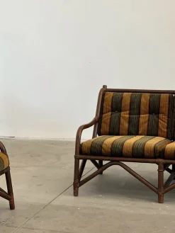 Outlet Pamono Vintage Rattan Outdoor Set, 1970s, Set of 3