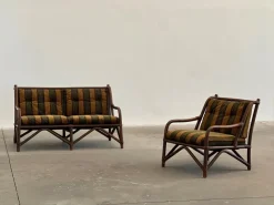 Outlet Pamono Vintage Rattan Outdoor Set, 1970s, Set of 3