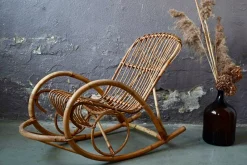 Pamono Vintage Rattan Rocking Chair> Rocking Chairs