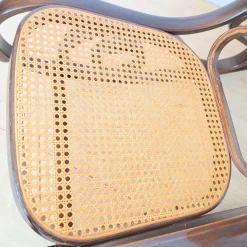 Outlet Pamono Vintage Rattan Rocking Chair in the style of Thonet, 1970s