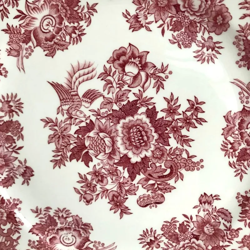 Pamono Vintage Red Fasan Porcelain Plate from Villeroy & Boch, 1970s> Dinner Plates & Bowls
