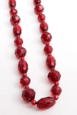 Pamono Vintage Red Long Amber Necklace, 1960s><noscript><img width=