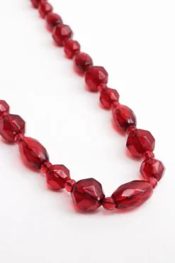 Pamono Vintage Red Long Amber Necklace, 1960s><noscript><img width=