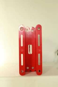 Pamono Vintage Red Plastic Carminio Magazine Holder by Giotto Stoppino for Kartell, Italy, 1980s><noscript><img width=