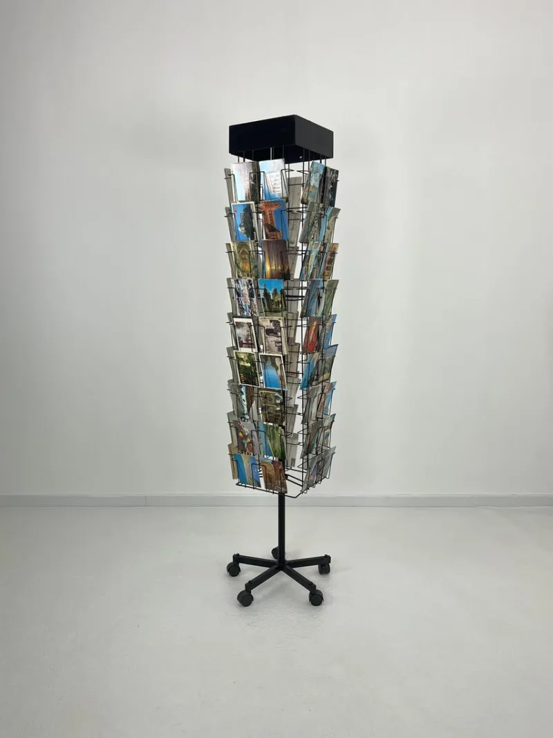 Pamono Vintage Revolving Display with Postcards, 1960s> Magazine Racks