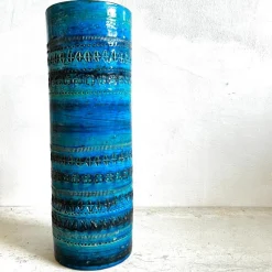 Pamono Vintage Rimini Blue Ceramic Vase by Aldo Londi> Vases