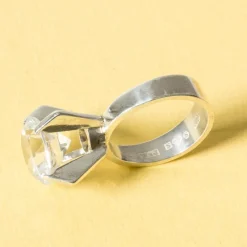 Hot Pamono Vintage Rock Crystal Ring from Victor Jansson, 1967