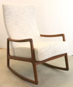 Pamono Vintage Rocking Chair attributed to Ole Wanscher for France & Søn / France & Daverkosen> Rocking Chairs