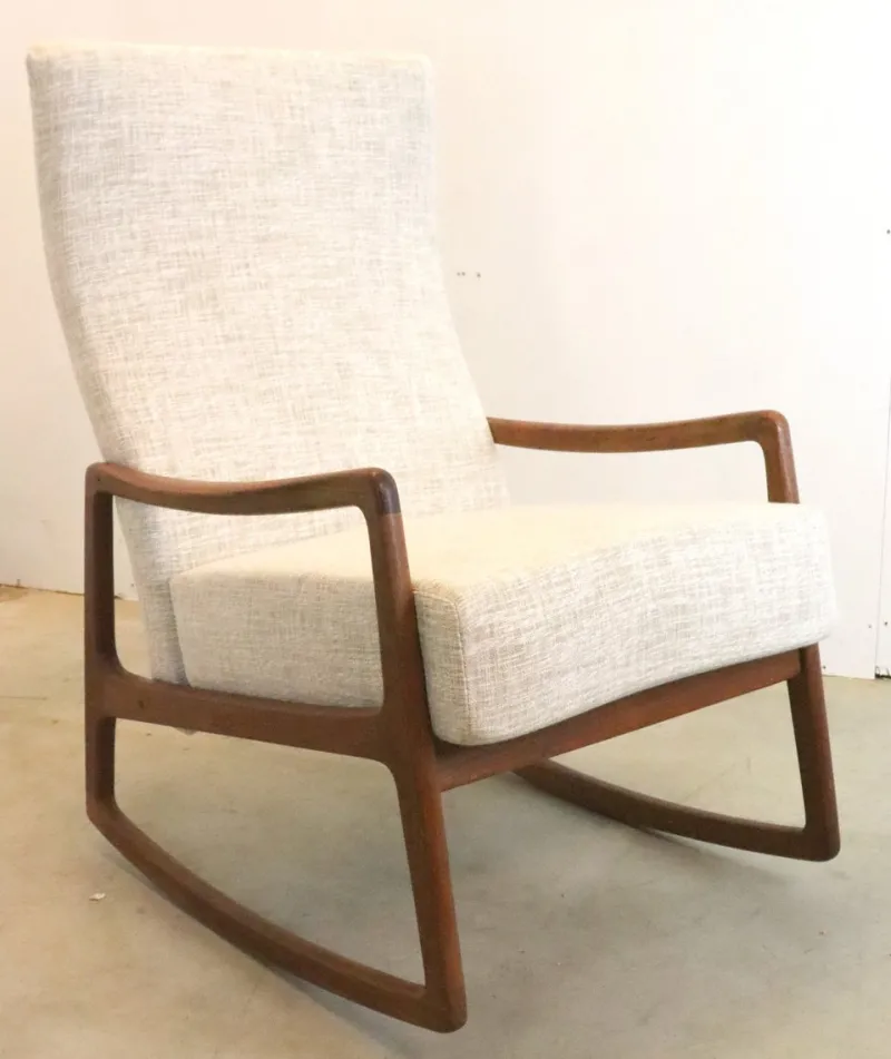 Pamono Vintage Rocking Chair attributed to Ole Wanscher for France & Søn / France & Daverkosen> Rocking Chairs