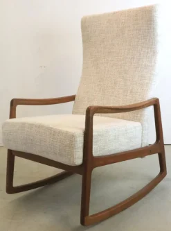 Pamono Vintage Rocking Chair attributed to Ole Wanscher for France & Søn / France & Daverkosen><noscript><img width=