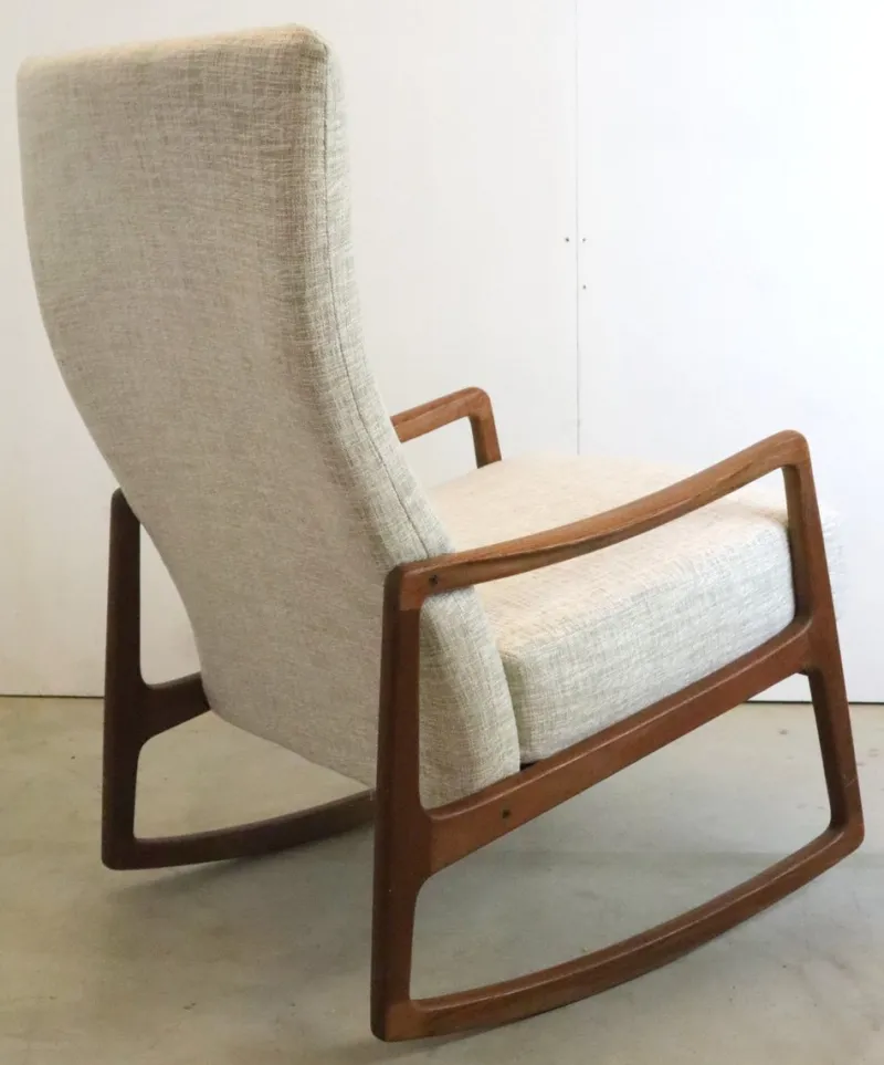 Pamono Vintage Rocking Chair attributed to Ole Wanscher for France & Søn / France & Daverkosen> Rocking Chairs