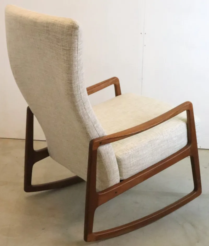 Pamono Vintage Rocking Chair attributed to Ole Wanscher for France & Søn / France & Daverkosen> Rocking Chairs