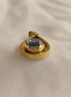 Outlet Pamono Vintage Rolled 14 Karat Gold Pendant with Natural Topaz, 1960s