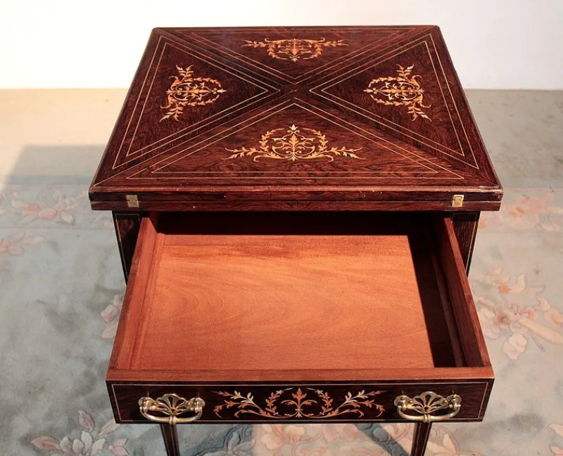 Pamono Vintage Rosewood Game Table> Game Tables