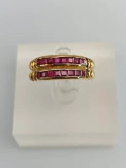 Pamono Vintage Ruby Gold Ring, 1970s> Rings