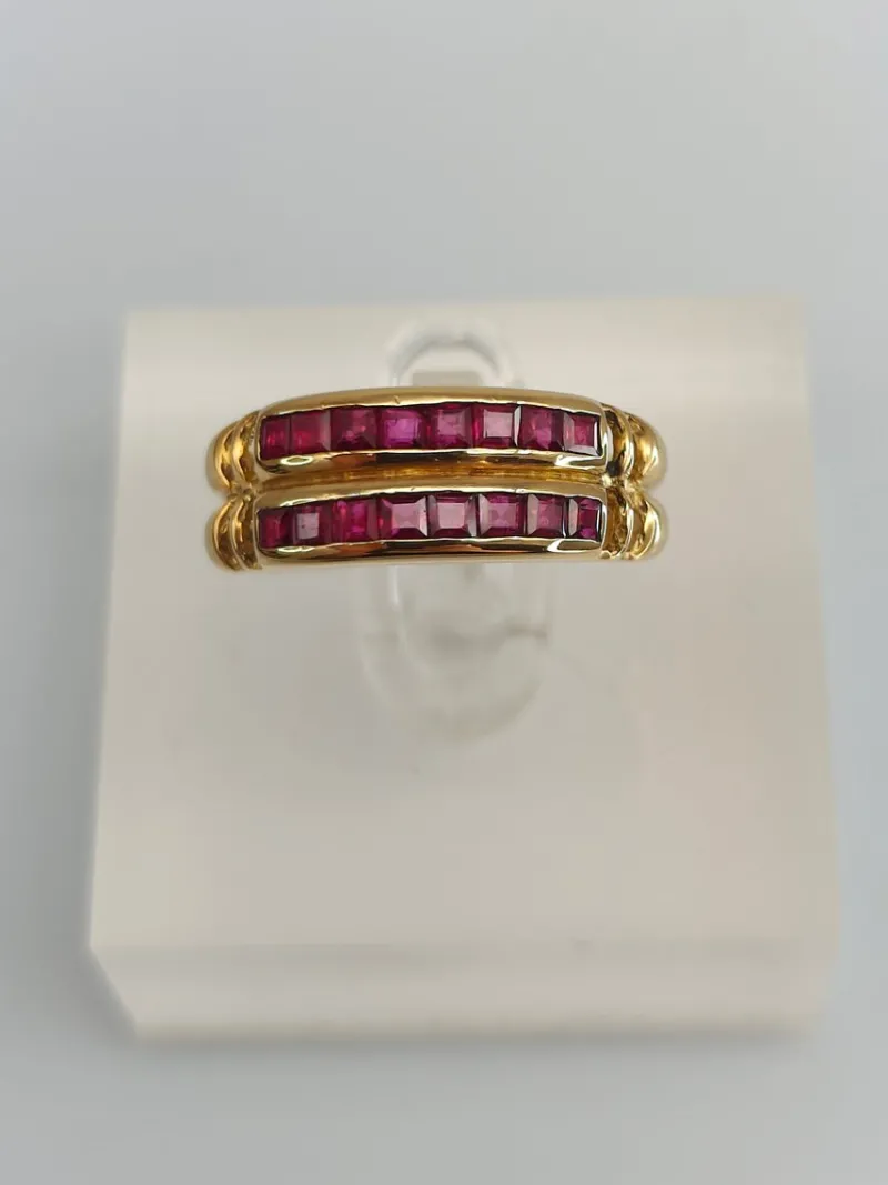 Pamono Vintage Ruby Gold Ring, 1970s> Rings