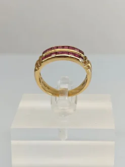 Pamono Vintage Ruby Gold Ring, 1970s><noscript><img width=