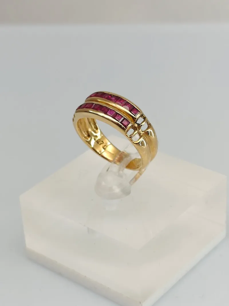 Pamono Vintage Ruby Gold Ring, 1970s> Rings
