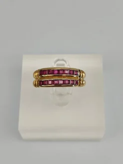 Pamono Vintage Ruby Gold Ring, 1970s><noscript><img width=