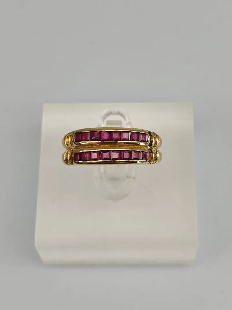 Pamono Vintage Ruby Gold Ring, 1970s> Rings