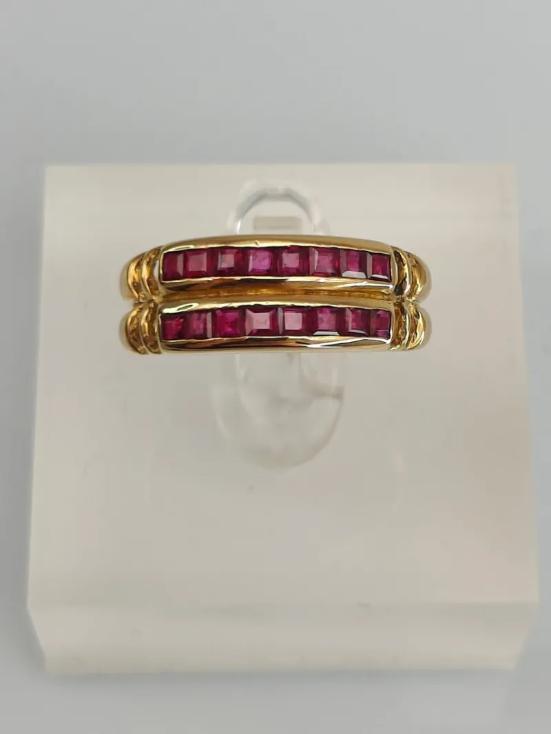 Pamono Vintage Ruby Gold Ring, 1970s> Rings