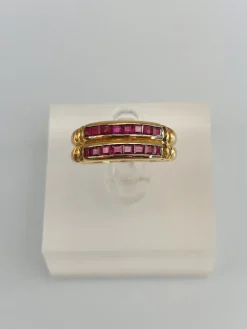 Pamono Vintage Ruby Gold Ring, 1970s><noscript><img width=
