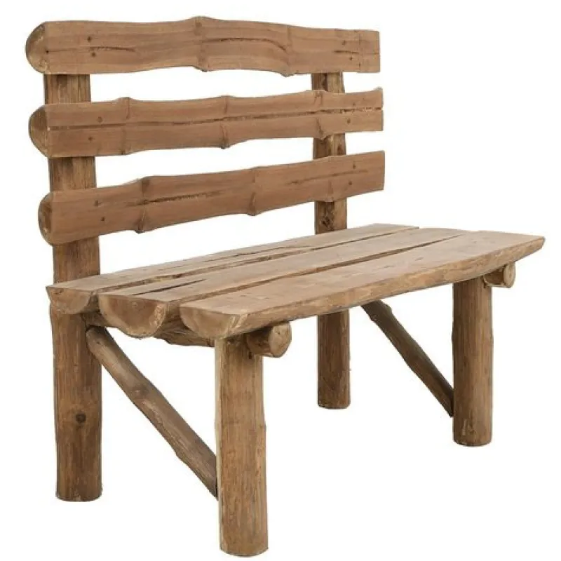 Clearance Pamono Vintage Rustic Log Bench