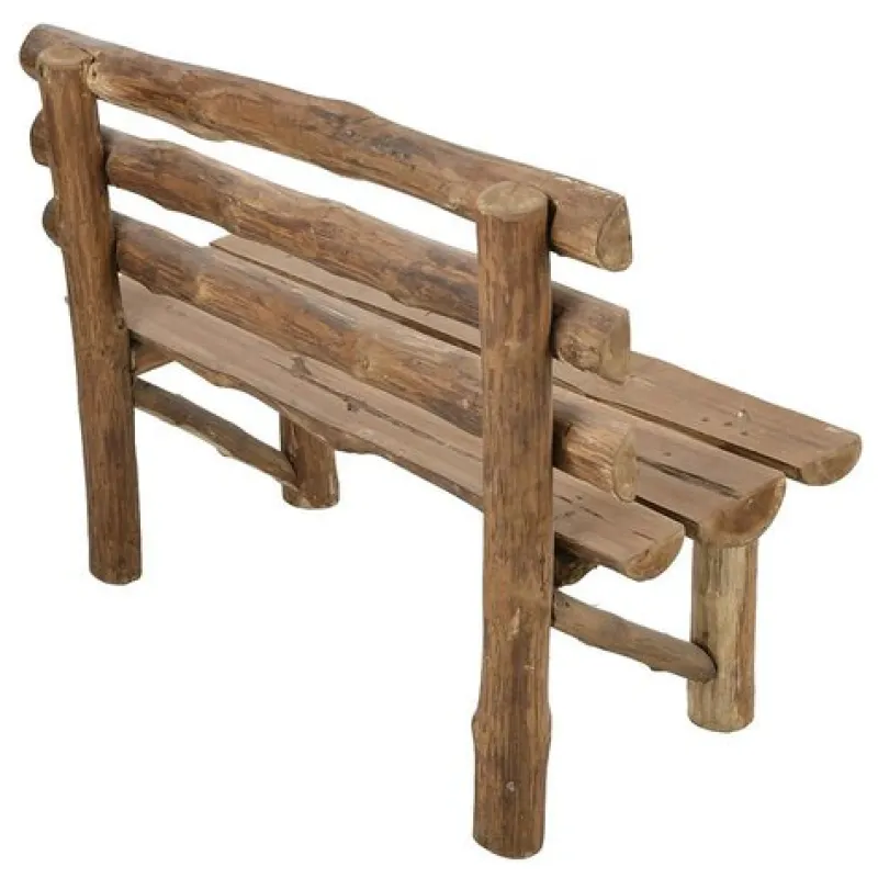 Clearance Pamono Vintage Rustic Log Bench