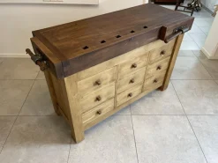 Pamono Vintage Rustic Planing Workbench><noscript><img width=