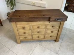 Pamono Vintage Rustic Planing Workbench><noscript><img width=