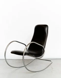 Best Pamono Vintage S826 Cantilever Rocking Chair in Chrome by Ulrich Böhme for Thonet, 1970s