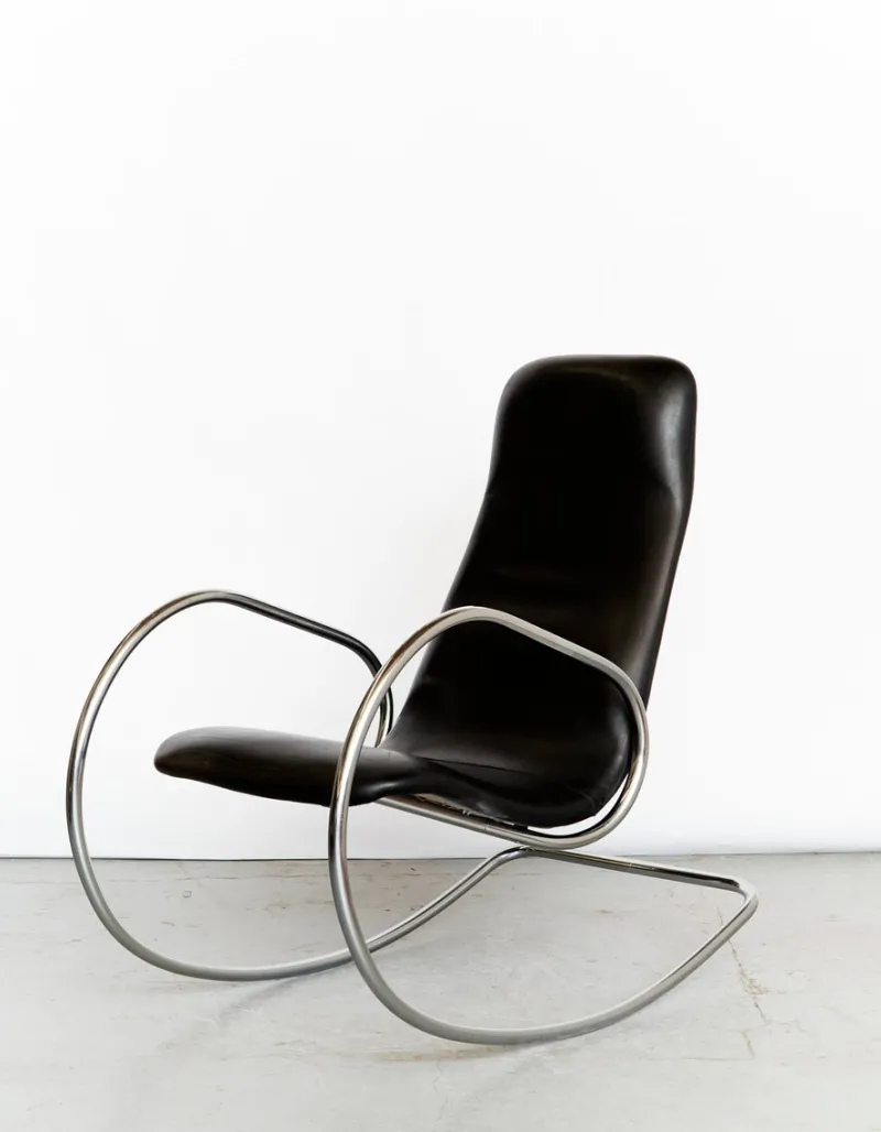 Best Pamono Vintage S826 Cantilever Rocking Chair in Chrome by Ulrich Böhme for Thonet, 1970s