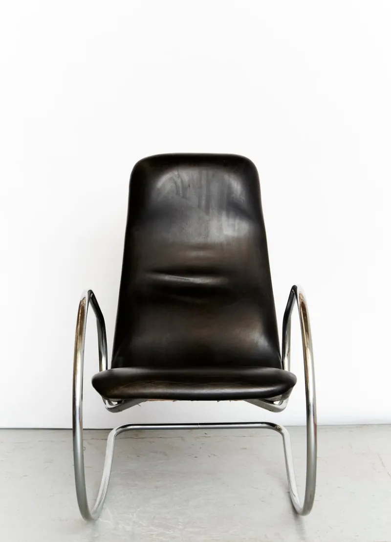 Best Pamono Vintage S826 Cantilever Rocking Chair in Chrome by Ulrich Böhme for Thonet, 1970s