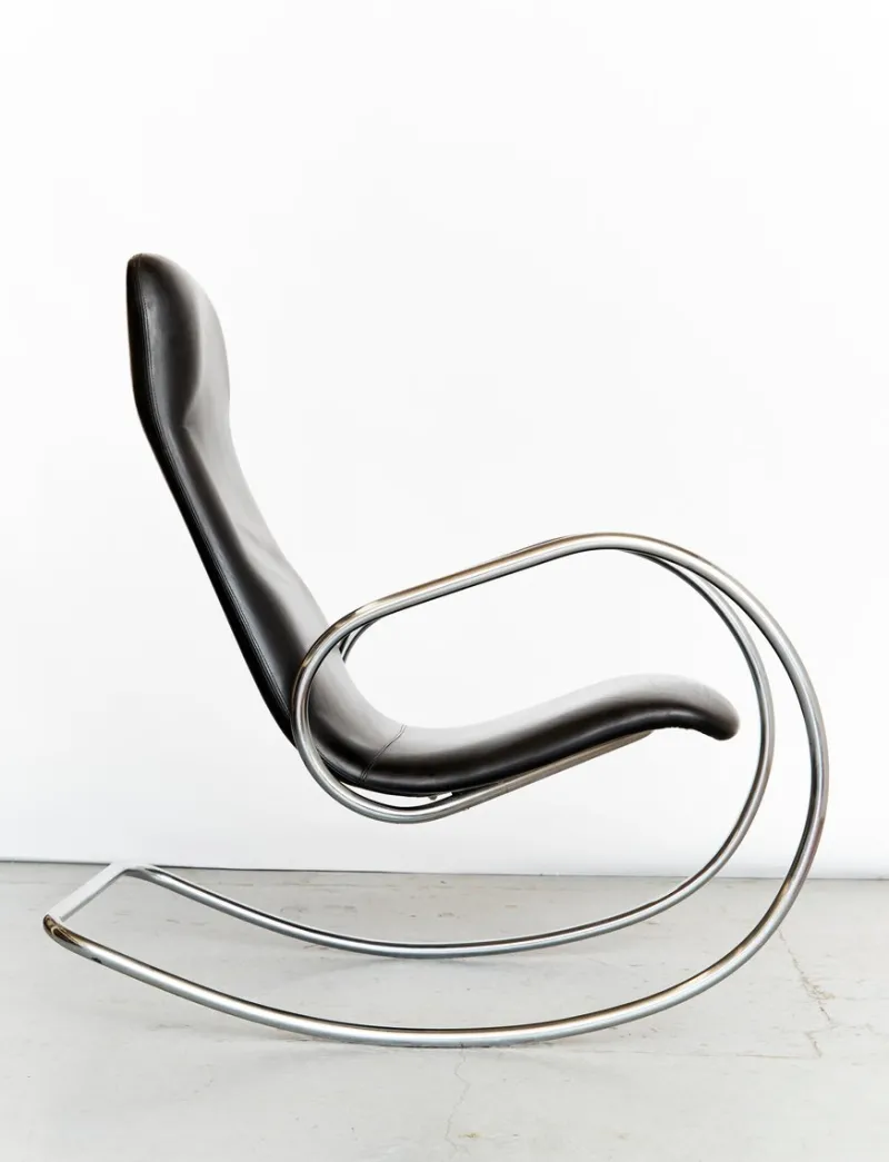 Best Pamono Vintage S826 Cantilever Rocking Chair in Chrome by Ulrich Böhme for Thonet, 1970s