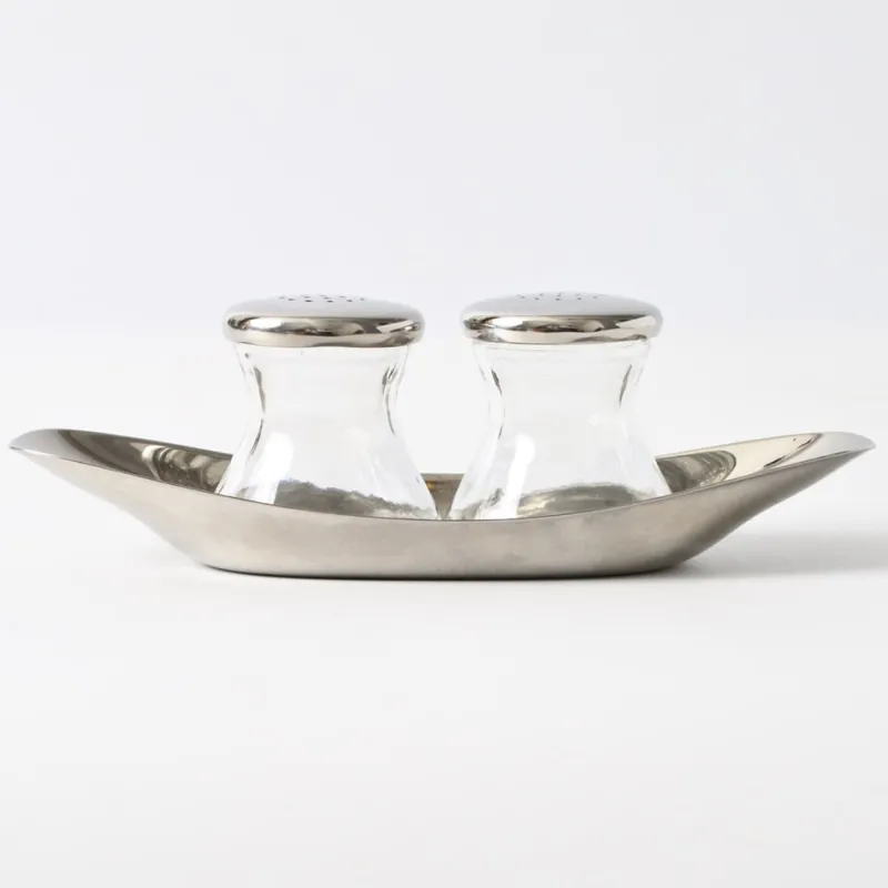 Pamono Vintage Salt and Pepper Shaker Set by Wilhelm Wagenfeld for WMF, 1970s, Set of 3> Salt & Pepper Shakers