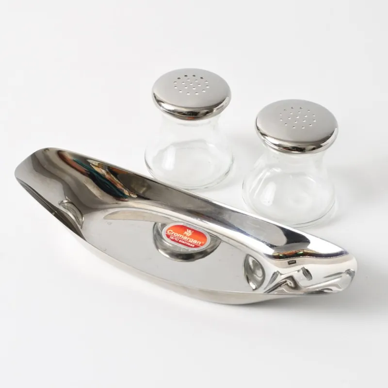 Pamono Vintage Salt and Pepper Shaker Set by Wilhelm Wagenfeld for WMF, 1970s, Set of 3> Salt & Pepper Shakers