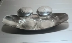 New Pamono Vintage Salt and Pepper Tableware by Wilhelm Wagenfeld for WMF, 1960s, Set of 2