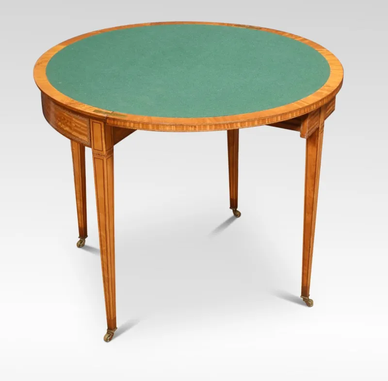 Pamono Vintage Satinwood Card Table