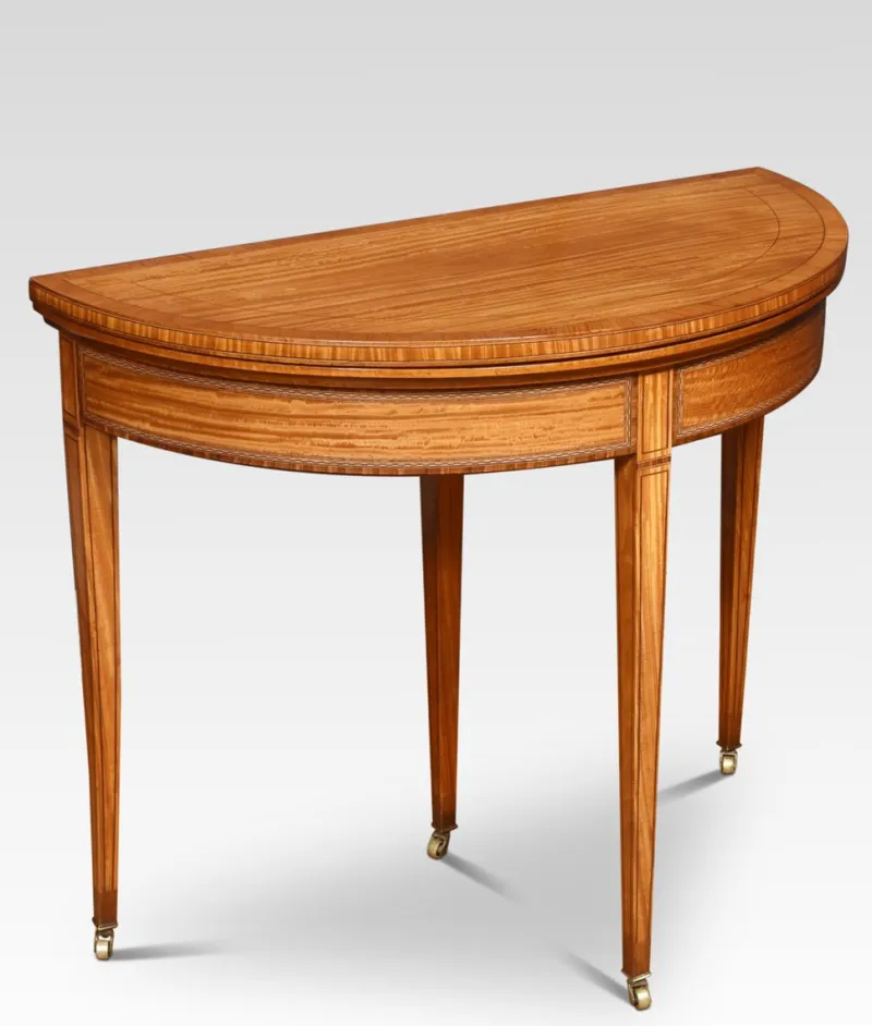 Pamono Vintage Satinwood Card Table
