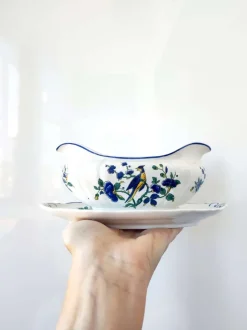 Pamono Vintage Sauceboat with Phoenix Blau Decoration from Villeroy & Boch, 1970s> Serving Dishes